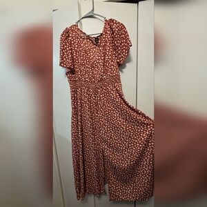 SHEIN Red Floral Dress